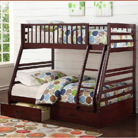 129 Cherry : Giường 2 Tầng + Hộc Kéo - 1m / 1m4